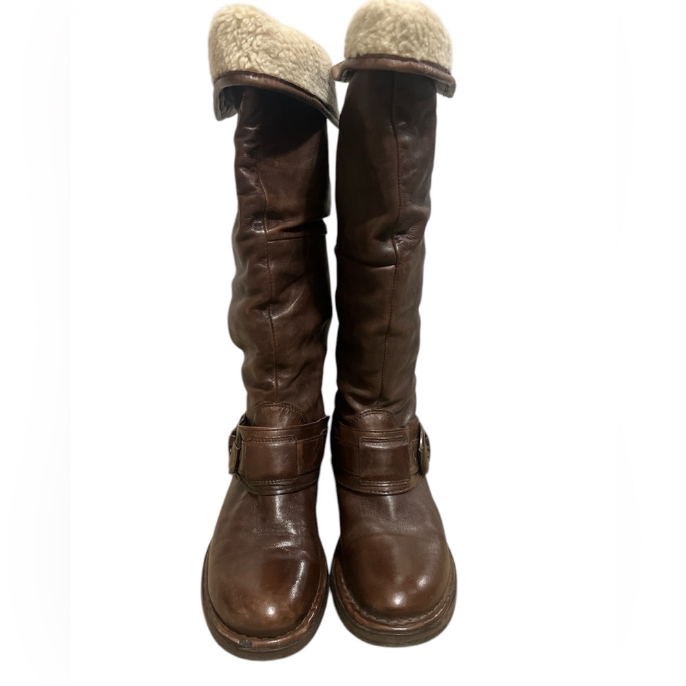 Dune London Shearling Fold Down Boots - Picture 2 of 5